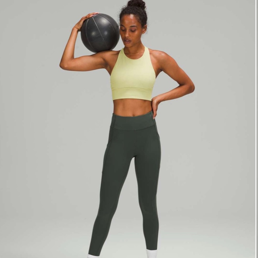 Lululemon Bright Green Ebb to Train Sports Bra (Size 4)